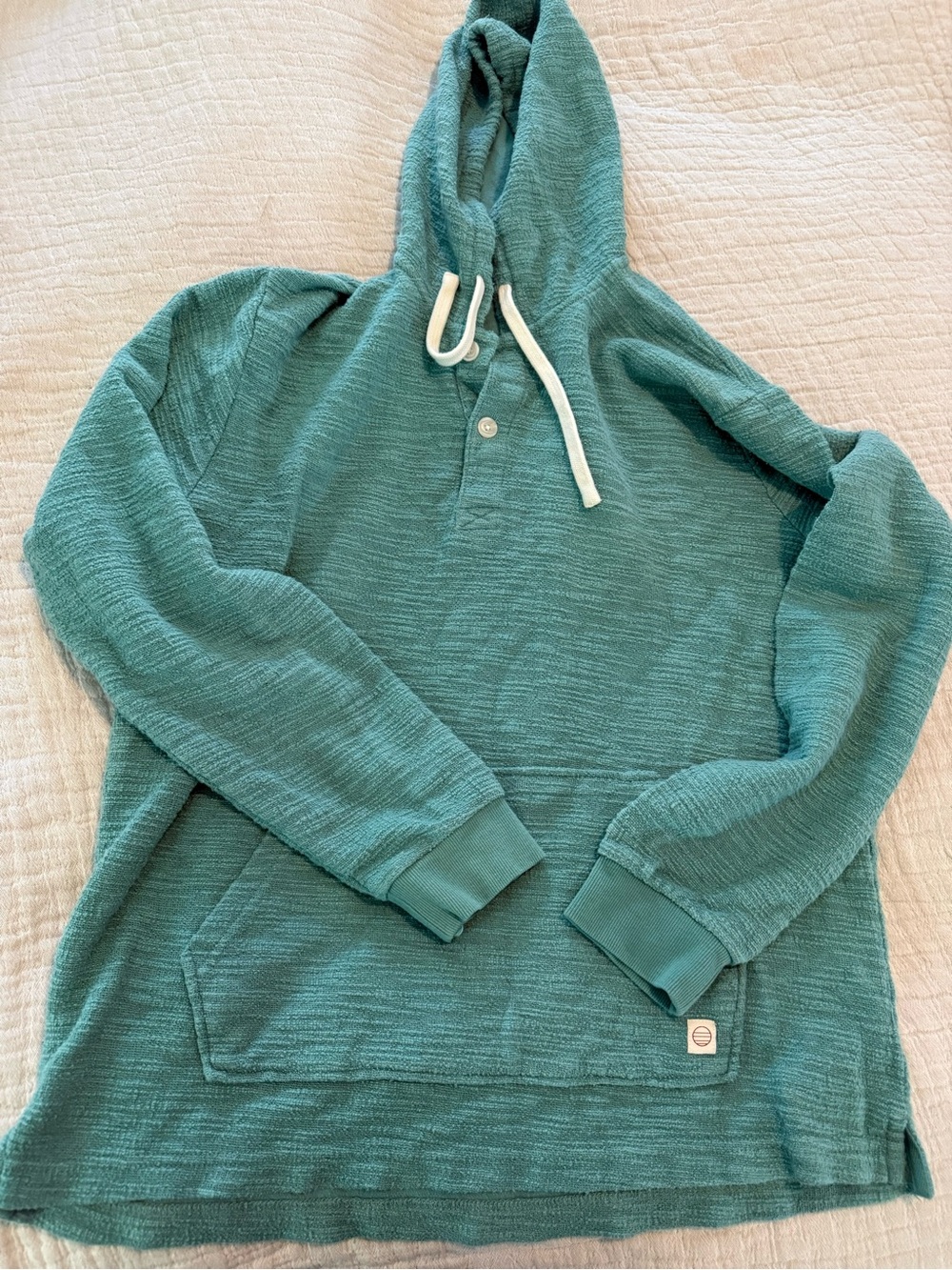 Marine Layer Hooded Pullover Shirt in Seafoam Green EUC 1324